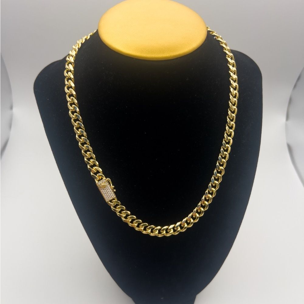 10mm 18k gold filled Miami Cuban link chain